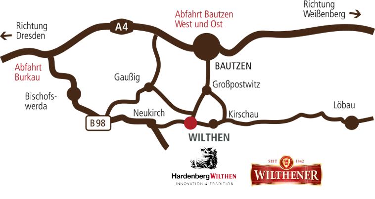 Wilthener Weinbrand - Weinbrennerei Wilthen - Anfahrt